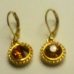 Women's Citrine (Yellow/Gold) Clasped Earrings